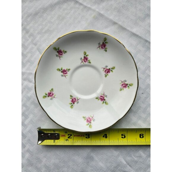 VTG Royal Kent Bone China Rosebuds Teacup Saucer Plate Staffordshire England - Picture 10 of 10